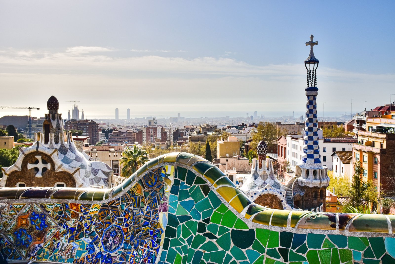Barcelona architecture and Mediterranean light, Spain